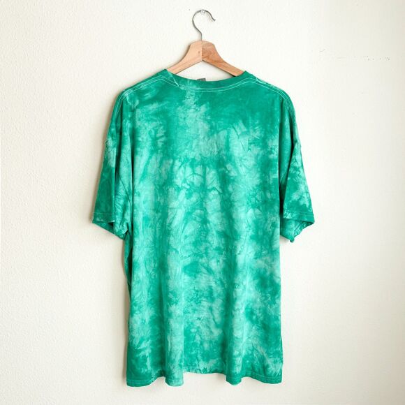 New Green Tie Dye Short Sleeve T Shirt Size 2XL Crewneck Casual Comfy Gildan Tee - Picture 5 of 7